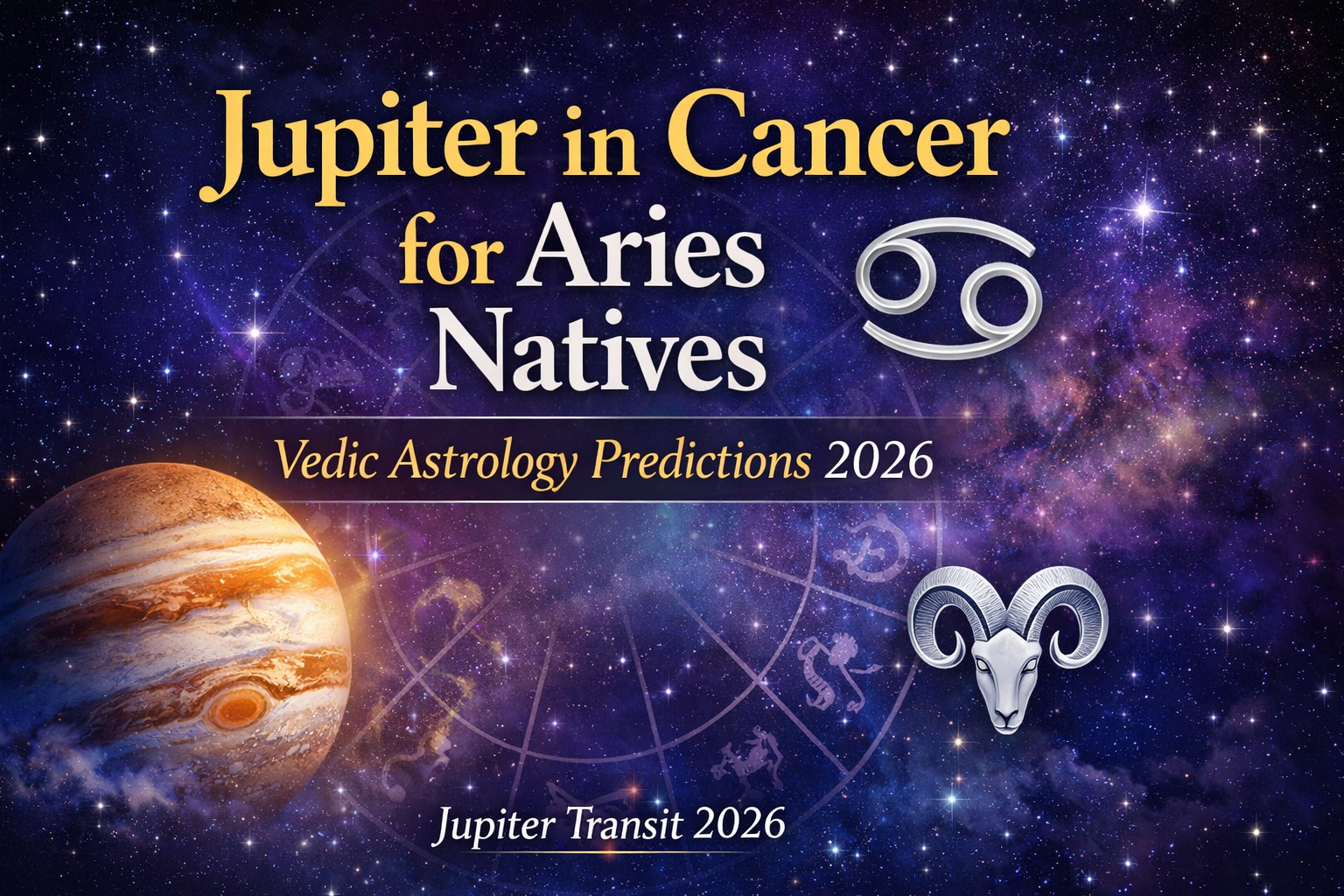 Jupiter in Cancer for Aries Natives: Vedic Astrology Predictions 2026